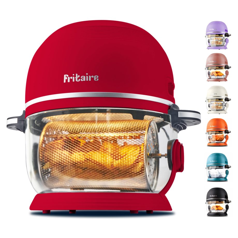Fritaire Airfryer Punainen 4,8 L lasikulholla varustettuna