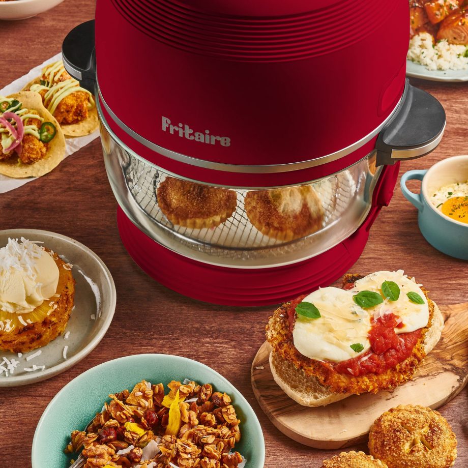 Fritaire Airfryer Punainen 4,8 L lasikulholla varustettuna